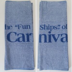 New! 2 Set Carnival Cruise Line The Fun Ships Oversized Cotton Beach Towel 65x40